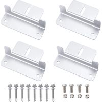 Fixation Panneau Solaire Support de Montage en Alliage d'aluminium avec Vis et Écrous pour Camping Car Bateau Toits 4 Pièces