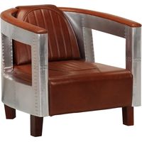 Fliegersessel Braun Echtleder