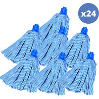 Juego de 24 flecos de recambio de viscosa azul - Incluye adaptador de punta hexagonal MSV