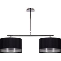 Lampara Serie Menorca 2xe27 Cromo/Negra Regx86x25 Cm