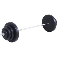 Set Bilanciere 170 cm in Ferro Zigrinato con con 8 Dischi Peso Regolabile 70Kg