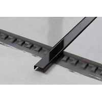 C-Verbindungsprofil aus Edelstahl 4cm x 270cm - Glänzendes Schwarz