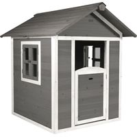 Axi Maison Enfant Beach Lodge En Gris Maison De Jeux En Bois Ffc Pour Les Enfants Maisonnette / Cabane De Jeu Pour Le Jardin