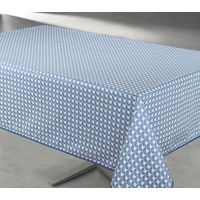 Bedruckte fleckabweisende Tischdecke manon rechteckig 145 x 240 cm - blau
