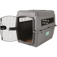 Cage de transport pour chat – Modèle IATA 400 – Taille L 91x64x69cm – 90% plastique recyclé – Ventilation 360° avec grille en fer – Pet Mate