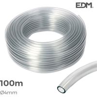 Manguera cristal transparente ø interior 4mm ø exterior 6mm rollo 100m
