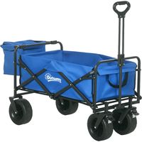 Carro Plegable con Bolsa TĂ©rmica Desmontable Longitud y Ăngulo del Mango Ajustables y Bolsa de Transporte Azul