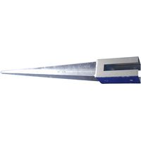 Winox – Support en acier galvanisé pour poteau rainuré 9x9 cm – Fixation par 4 trous Ø 10 mm – Dimensions extérieures 95x95x750 mm