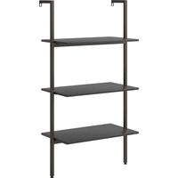Estantería inclinada de 3 niveles negro 64x35x120,5 cm vidaXL