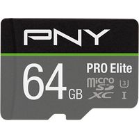 SD MicroSD XC Card 64GB PNY Pro Elite R100MB/s W60MB/s reta (P-SDU64GV31100PRO-GE)