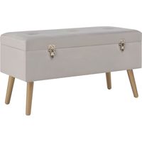 Banc avec compartiment de rangement 80 cm Gris Velours vidaXL