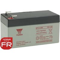 Yuasa – Batterie plomb AGM 12V 1.2Ah étanche – Système immobilisation électrolyte – Applications : onduleur, équipements médicaux, systèmes d'alarme