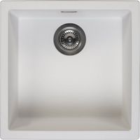Reginox Amsterdam 40 Integrated Single Bowl Granite Kitchen Sink Pure White