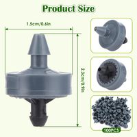 Buachois 100 Pcs émetteurs de Goutte à Goutte Compensateurs, 4L Pression Goutteur D'irrigation à Compensation, Stabilisateur de Débit D'irrigation de Jardin Détachable pour Tuyau ID 4 mm OD 7 mm