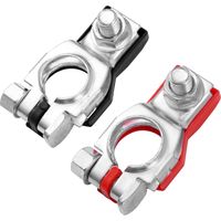 1 Pair Positive And Negative Battery Terminal, Battery Terminal Connectors Top Post Battery Terminals Clamp Set Accessories Parts for Nissan Cars