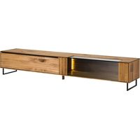 Mobile Tv in legno di quercia 200x43x42 oliato naturale WIEN 214