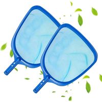 Lot de 2 Épuisette de Piscine, Epuisette Piscine Mailles Ultra Fines Filet de Nettoyage de Feuilles de Piscines Mailles Fines pour Algues et Piscines, Spas, Jacuzzis, Etangs
