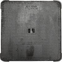 Jardibric – Regard hydraulique carré 500 x 500 mm – Fonte ductile B125 – Accès réseau facile – Surface antidérapante – Peinture noire écologique