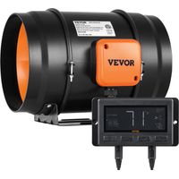 VEVOR Ventilador Extractor de Conducto Extractor en Línea con Ventilador en Silencio 68 W Motor de Cobre Ventilador de Extracción Velocidad Variable 3000 RPM para Salas de Estar Cocinas Sótanos
