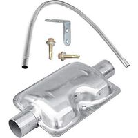 Tuyau d'échappement de voiture en acier inoxydable Tuyau d'échappement en métal Tuyau d'échappement de 50 cm + silencieux