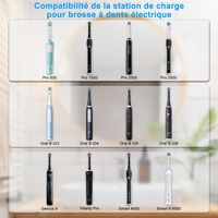 Chargeur Mural Compatibilité pour Braun Oral B Brosse à Dents électrique, pour Oral B Genius, Pro, Vitality, Smart, IO Series IO2, IO3, IO4, IO5, IO6 Charge Prise EU, Chargeur sans Fil