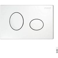 PLACCA PER CASSETTA INCASSO PUCCI ECO 2 PULSANTI ELLISSE MOD.2014 Misura: Bianca