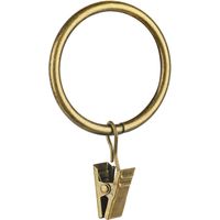 Anneaux de rideaux avec clips - Bronze - Décoration d'intérieur - Convient aux tringles à rideaux - Lot de 10