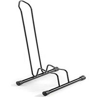 ANDRYS - Piedistallo Porta biciclette a Pavimento 1 posto, Non Smontabile o Modulabile, anche per Bici con Freno a Disco, con Tappi in Pvc Neri, in Acciaio, Verniciato, Colore Nero, 38.5 x 29 x 67 cm,