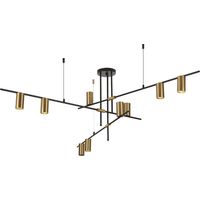 Lampada a sospensione Arizona 9xGU10 nero oro Light Prestige