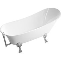 BERNSTEIN - Baignoire îlot sur pieds PARIS - Sans robinet, Blanc, Blanc brillant