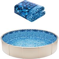 VEVOR 21-ft Round Above Ground Pool Liner, Unibead Pool Liners, Standard Gauge, 52inch Wall Height, Designed for Steel Sided Above-Ground Swimming Pools