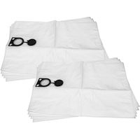 vhbw 10x Sacs compatible avec Metabo ASR 50 L SC, ASR 50 M SC aspirateur - toison, 78,5cm x 52cm blanc