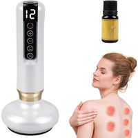 Appareil de massage cellulite, électrique, anti-cellulite, réglable, 12 vitesses, anti-cellulite, pour le dos, la taille, le ventre, les bras, les jambes, les fesses (blanc)