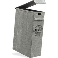 50L Cesta Portabiancheria con Coperchio 20x40x60 Cesta Panni Sporchi Salvaspazio
