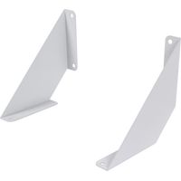 INOXLM Reggimensola da muro staffa per mensola reggimensola in ferro mensola angolare Staffa per mensola 2 pezzi (Large - 20 cm, White)