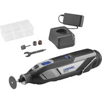 Dremel 8240 - Multiherramienta sin cable con batería de litio de 12V 2Ah, kit de 5 accesorios, Velocidad variable 5000-35 000 rpm y carga rápida