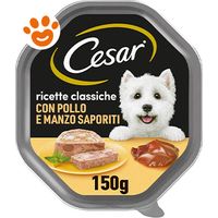 Cesar Dog Ricette Classiche con Pollo e Manzo in Patè - Cesar Dog Ricette Classiche con Pollo e Manzo in Patè - Vaschetta Da 150 Gr