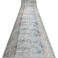 Läufer Antirutsch LOTUS BORDERO 95111 grau / beige ZUM WASCHEN 100cm grey 100x880 cm