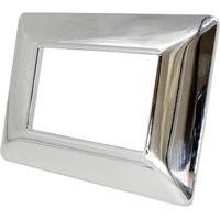 Placchetta per interruttore a 3 posti argento cassetta 503 compatibile con btcino matix supporto cover