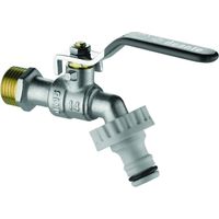 Robinet à bille de jardin avec adaptateurs - 3/4" chromé VFA 252L