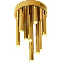 Plafonnier industriel LED 10x10W doré Organic Maxlight