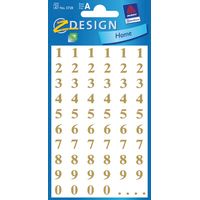 Goldene Zahlenaufkleber – 7,5 mm
