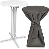 Table haute d'extérieur Bellini, pliable, Ø60cm, anthracite, avec housse