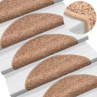 15 tappetini per scale beige con strisce adesive 65 x 25 cm DEC023570