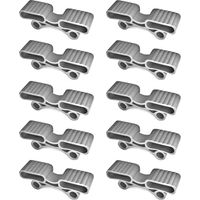 Cyclingcolors – Lot de 10 embouts de support de latte 38x12mm – Caoutchouc souple double suspendu – Fixation pour sommier tenon Ø11mm – Gris