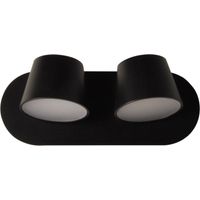 Aplique De Pared LED Doble "KOP-2" Orientable 12W - Negro