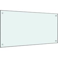 Protección salpicaduras cocina vidrio templado color leche 80x40 cm vidaXL