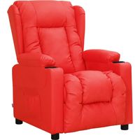 Fauteuil inclinable Rouge Similicuir vidaXL