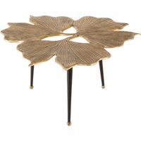 Table basse LOTUSIA dorée 75 cm – Design floral sculptural en aluminium