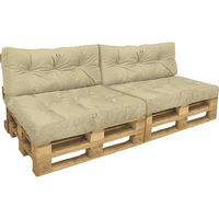 Vounot – Lot de 4 coussins palette 120x80cm – Rembourrage mousse floconnée – Housse polyester imperméable – Confort extérieur durable